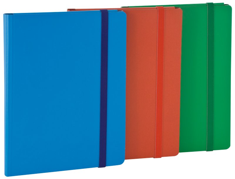 Cartellina con elastico - cartoncino fibrone - 34x24 cm - blu