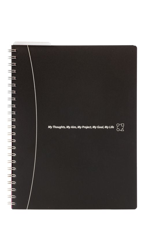 Blocco notes con spirale formato A4 - rigatura 5M - colori assortiti