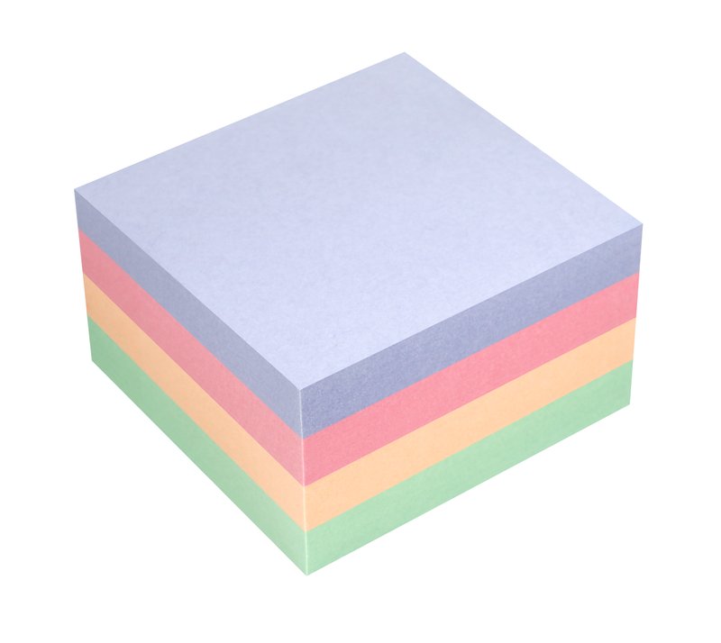 Cubo 400 foglietti adesivi riposizionabili colorati Tak-To - 75x75 mm - Harmony