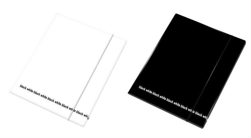 Cartellina con elastico Black White - 33x24 cm - colori assortiti