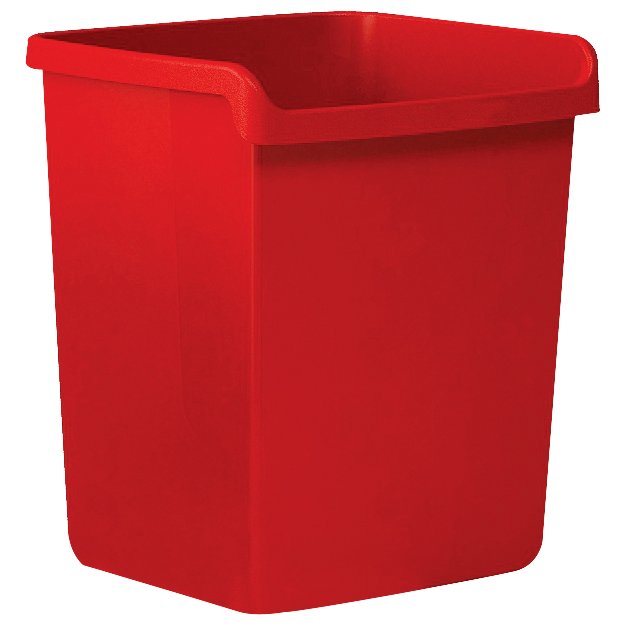 Cestino gettacarte Plastic Desk - colore rosso