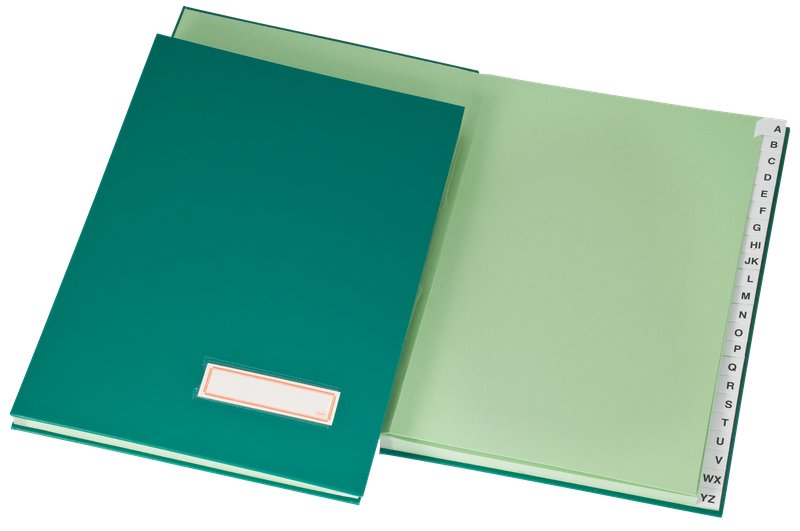 Classificatore alfabetico A-Z - 34x24,5 cm - verde