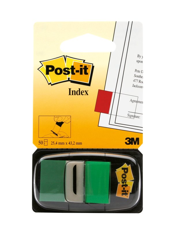Segnapagina Post-it Index 680 - 25,4x43,2 mm - verde
