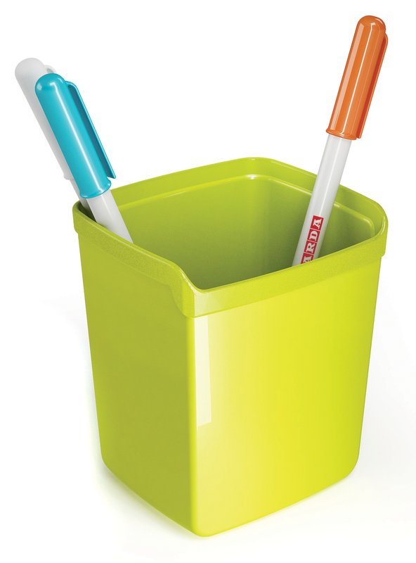 Bicchiere portapenne Plastic Desk - colore verde