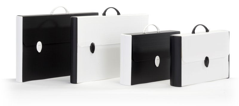 Valigetta portadisegni Black  White - polionda - dorso rigido - 28x43 cm - dorso 8,5 cm - colori assortiti