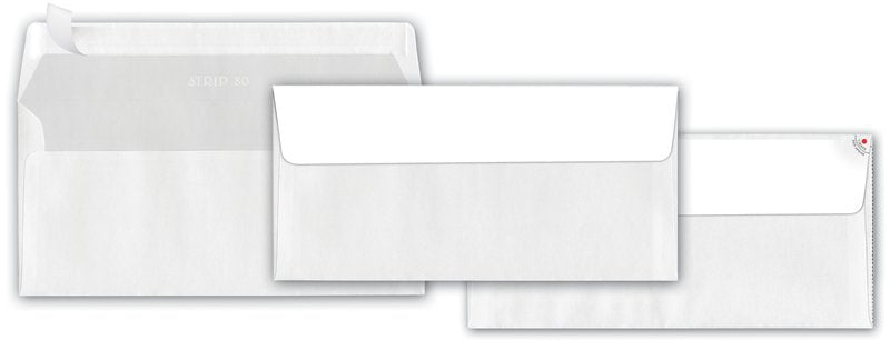 Buste commerciali con apertura facilitata senza finestra - Chiusura taglio quadro - 11x23 cm 90 g - conf. 50 pz.