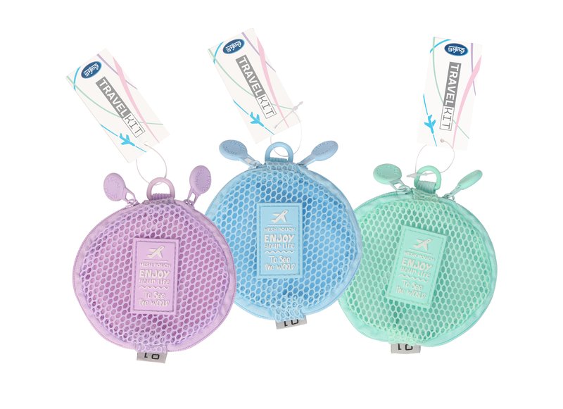 Zip bag monete 2 tasche - colori assortiti