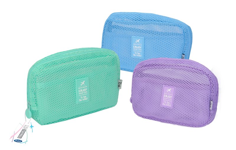 Zip bag beauty grande - colori assortiti