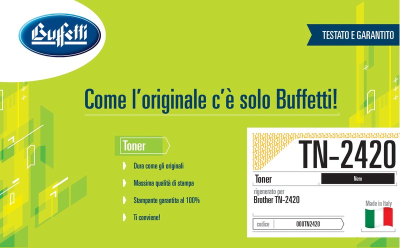 Brother Toner - Compatibile Rigenerato TN-2420 - Nero - 3.000 pag