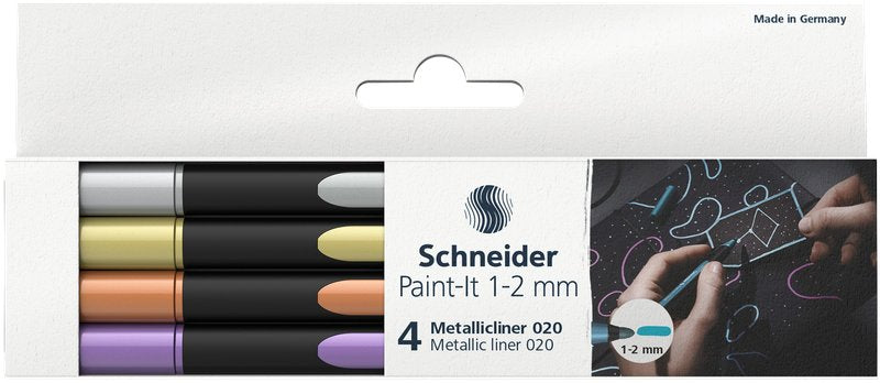Marcatore Metallic Liner 020 - 4 colori assortiti