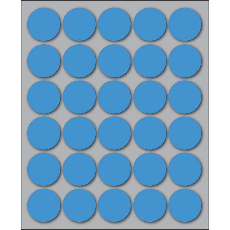 Etichette autoadesive rotonde manuali - Diam. 22 mm - Colore blu