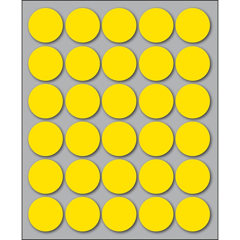 Etichette autoadesive rotonde manuali - Diam. 22 mm - Colore giallo