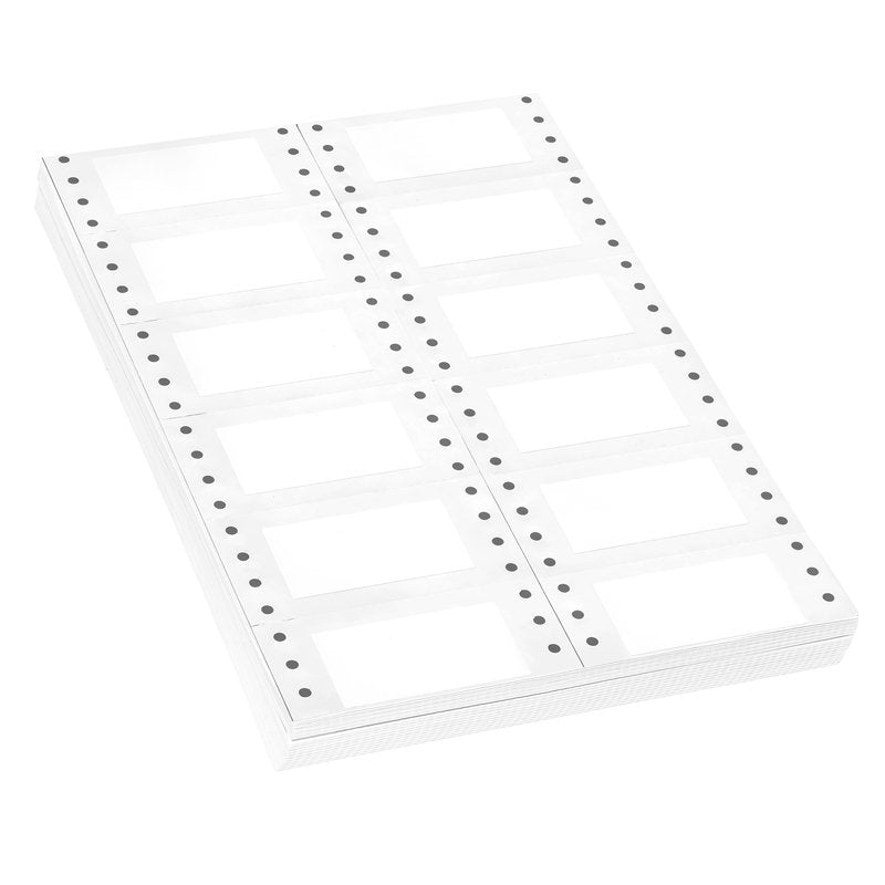 Confezione 1.200 Etichette adesive per revisione motorizzazione - Modello TT-956 - 64x34 mm - Fogli 305x100 mm con banda di trascinamento a modulo continuo