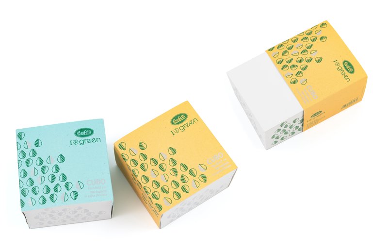 Cubo con fogli per appunti - carta riciclata - 10x10 cm