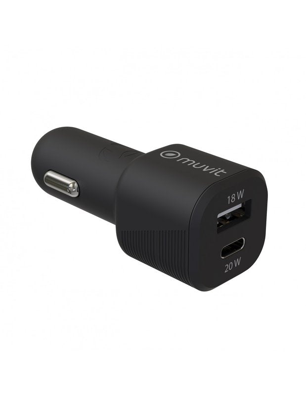 Caricabatteria da auto Quick Charge - 2 porte (USB A + USB Type-C)