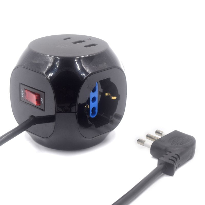 Multipresa a cubo - nero