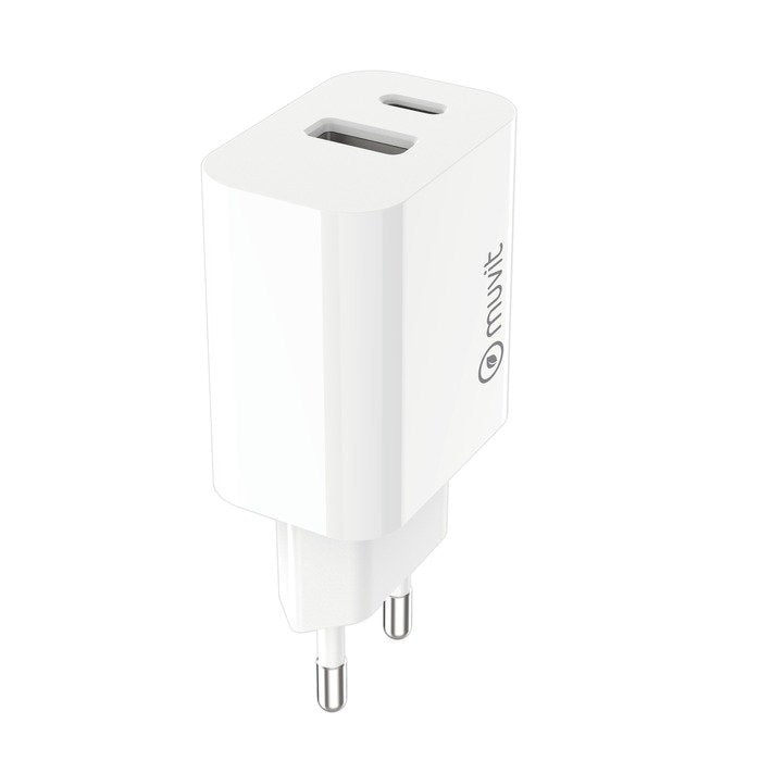 Caricabatteria da rete Quick Charge - 2 porte (USB A + USB Type-C)