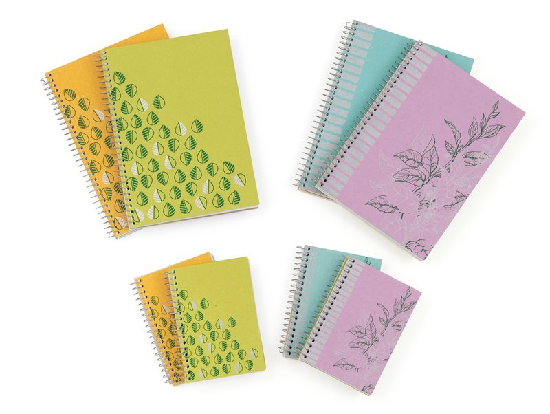 Blocco notes 2in1 con spirale I love green - carta riciclata - 18x25 cm - colori assortiti