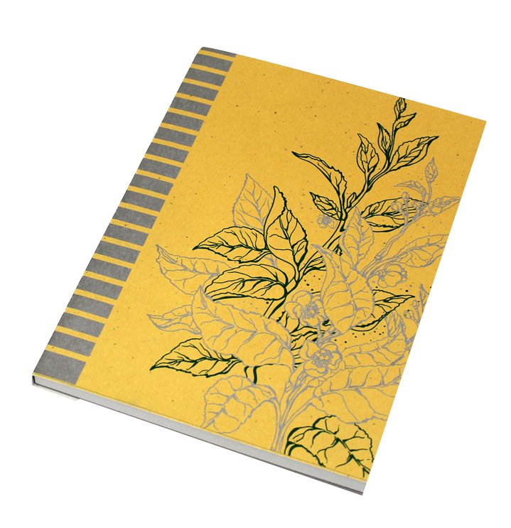 Blocco collato I Love Green - Rigatura 5M - Quadretto da 5mm - carta riciclata 100% - 80g - A4 - copertine assortite