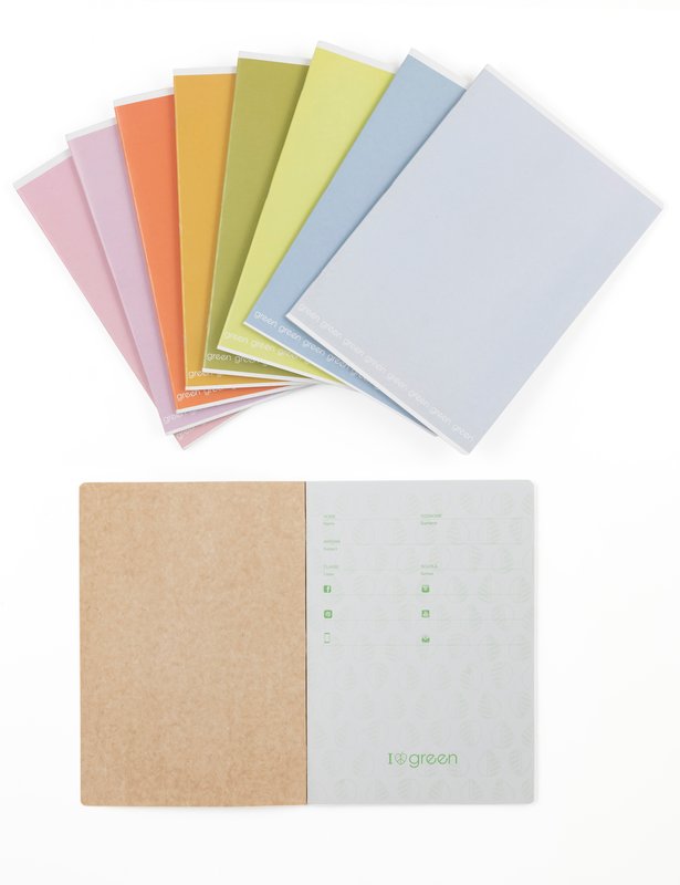 Quaderno I Love Green - Rigatura 0Q - Quadretto da 5mm con margine - carta riciclata 100% - 80g - A4 - copertine assortite