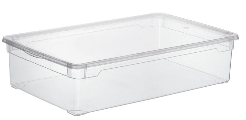 Scatola Clearbox 30L - per coperte - sottoletto - bianco