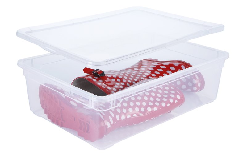 Scatola Clearbox 22L - per stivali - bianco