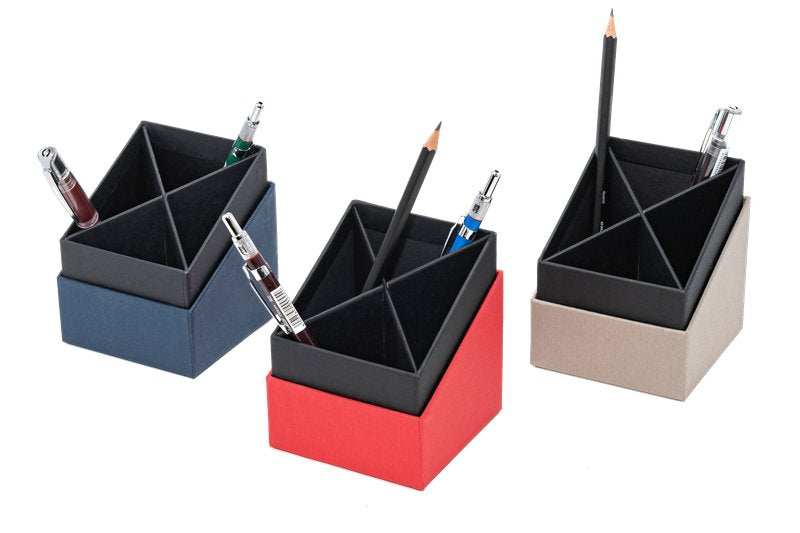 Portapenne a 4 scomparti Living - rosso