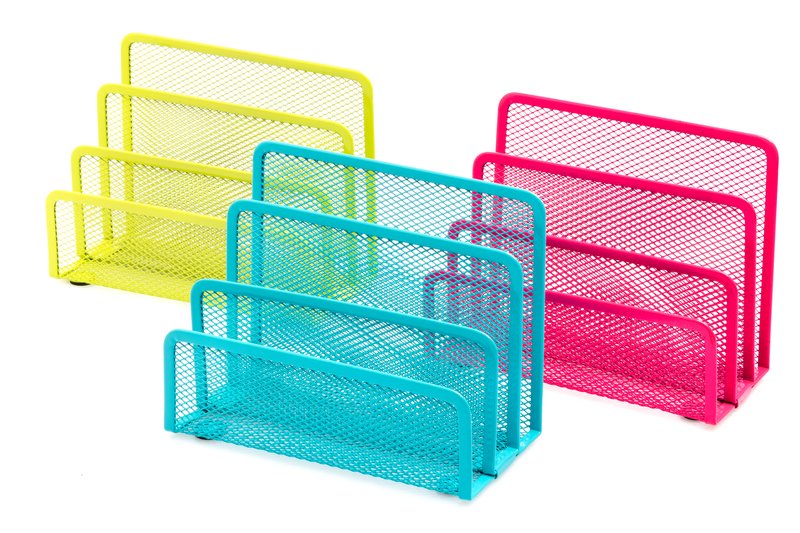 Sparticarte in metallo colorato (verde acido, fucsia, celeste)