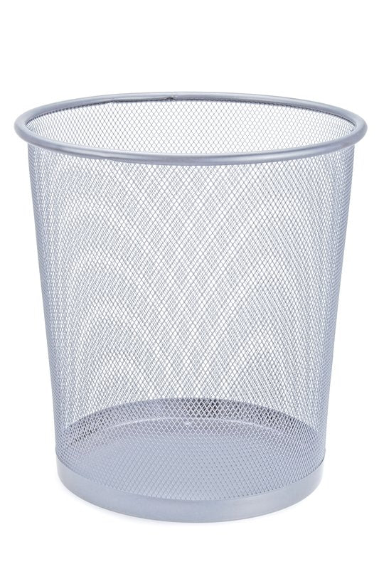 Cestino gettacarte in metallo - colore silver