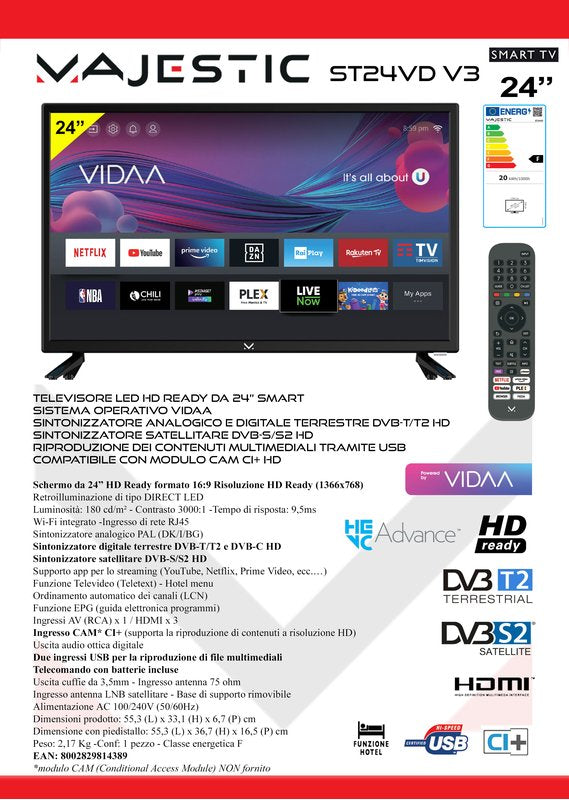 TV Smart 24" FullHD - 12 volt