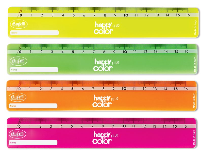 Righelli da 16 cm - colori fluo