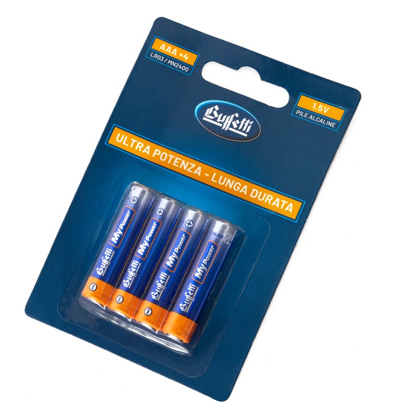 Pile alcaline Power Plus - ministilo AAA - conf. 4 pile