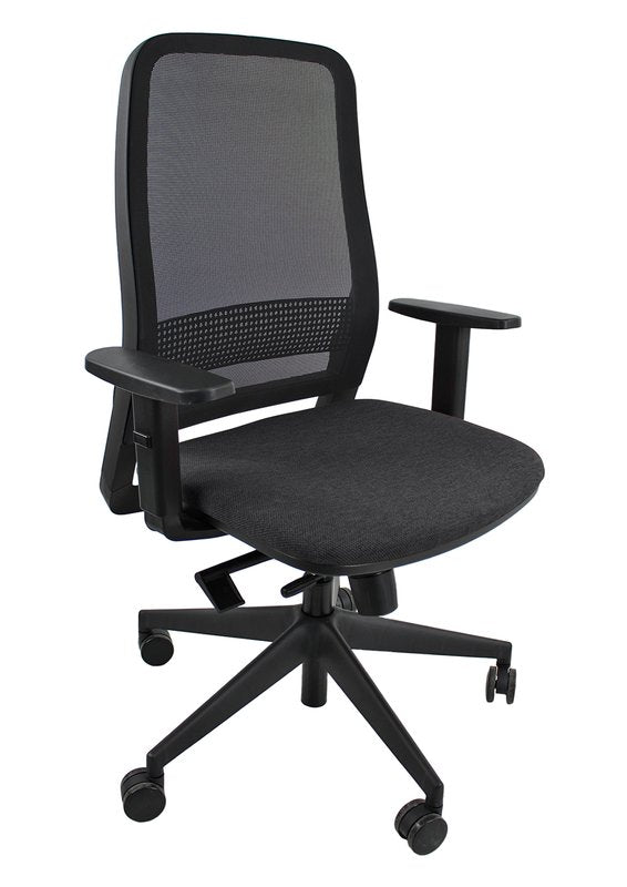 Poggiatesta per sedia operativa ADJUSTABLE nera - riv.  grigio