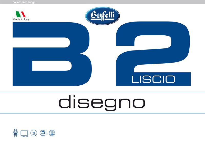 Album da disegno B2 - collato - 33x48 cm - liscio - 10 fogli - 110 g