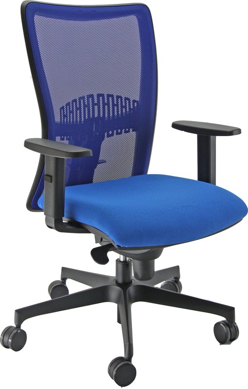 Sedia operativa Air Synchro Plus - braccioli inclusi - tessuto - blu