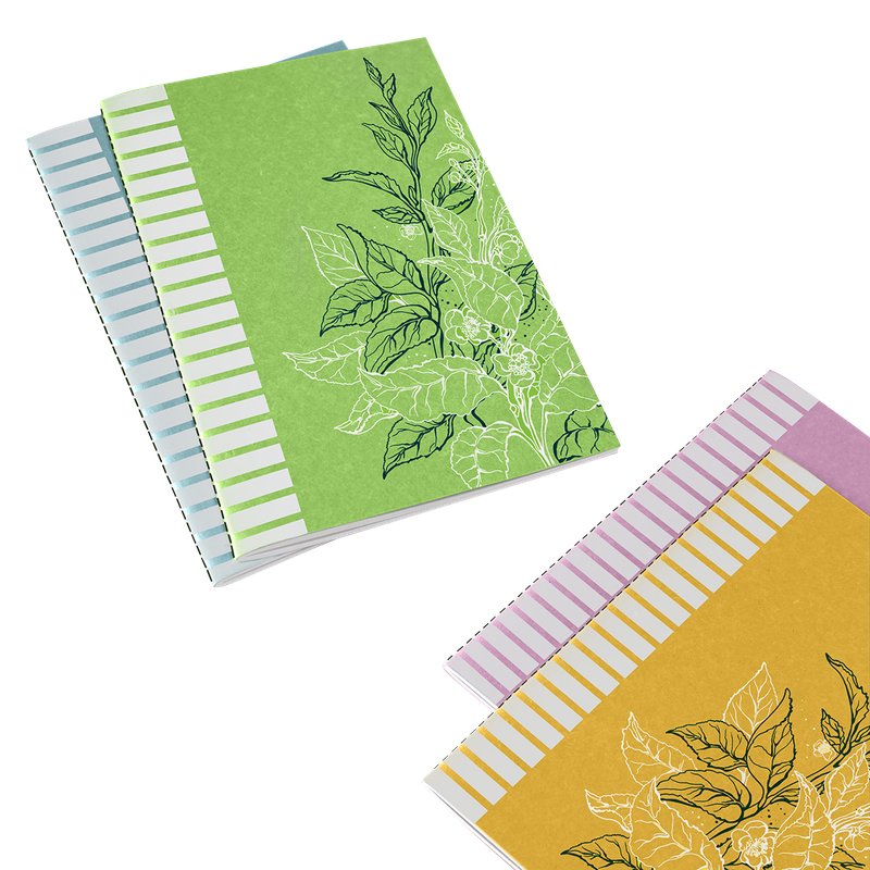 Quaderno I Love Green - carta riciclata 100% - A4 - senza righe - colori assortiti