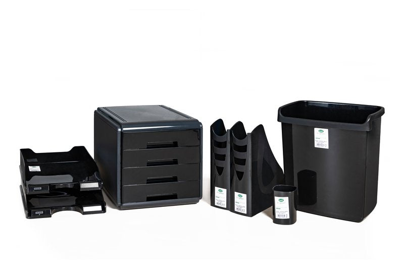 Vaschetta portacorrispondenza - plastica rigenerata - nero