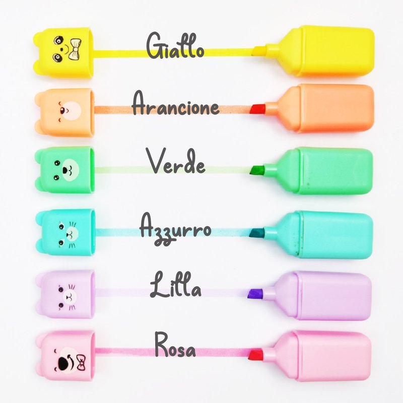 Astuccio 6 evidenziatori - Puppies