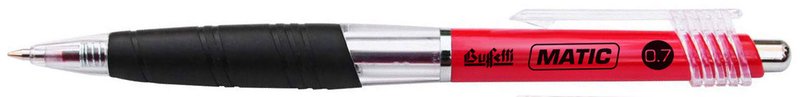 Penna a sfera a scatto Matic - punta fine - colore rosso