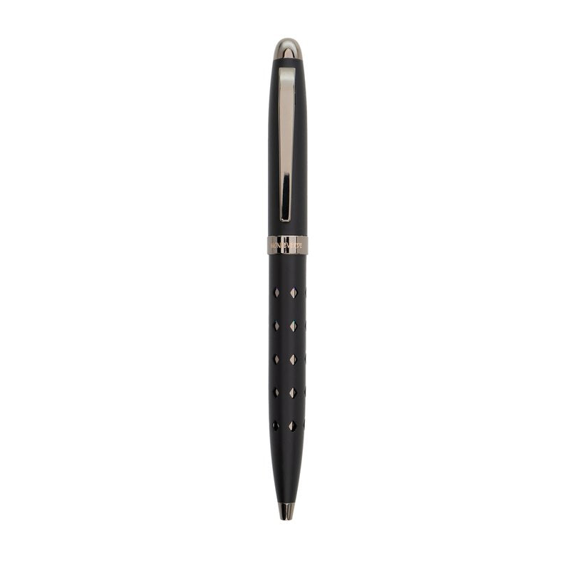 Penna a sfera Illusia - fusto nero/antracite diamanti - tratto medio