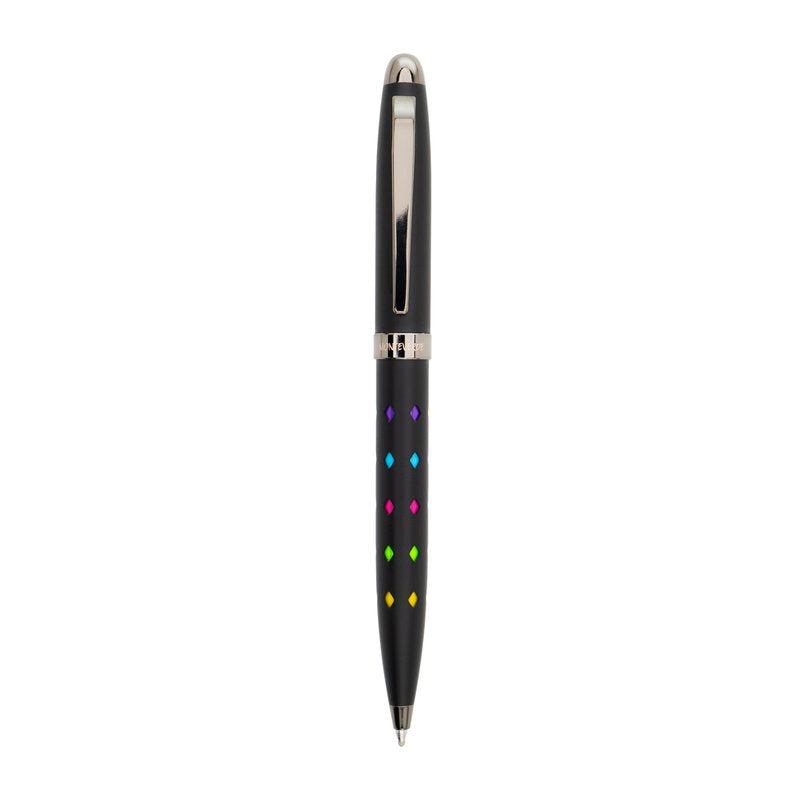 Penna a sfera Illusia - fusto nero/antracite diamanti - tratto medio