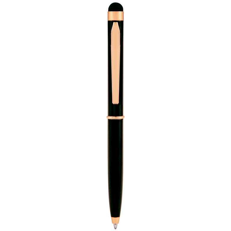 Penna a sfera Poquito - fusto nero/oro rosa - tratto medio