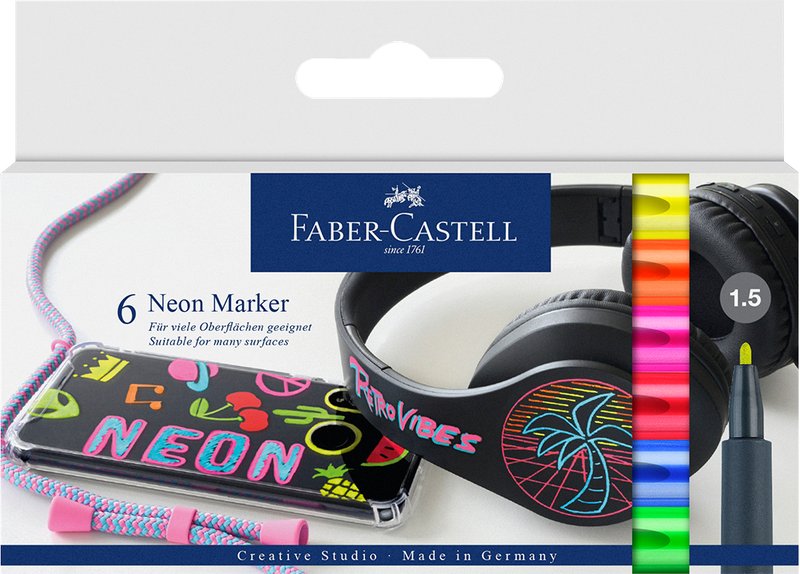Astuccio 6 Neon Marker