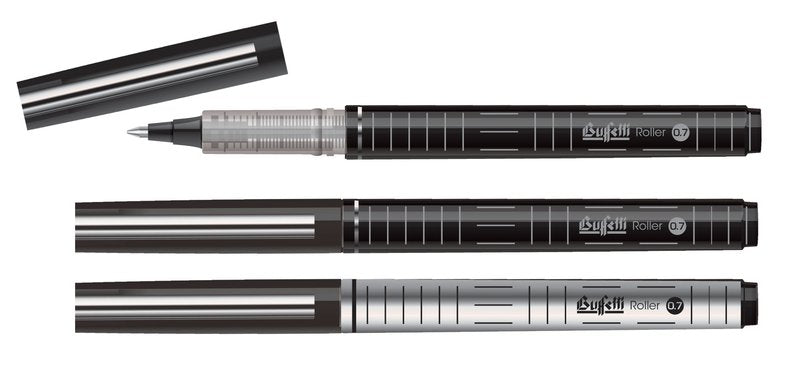 Rollerball Geometric - tratto fine - colore nero