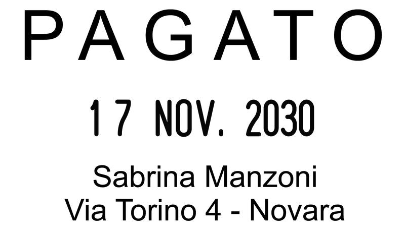 Timbro datario con testo Printy 4750