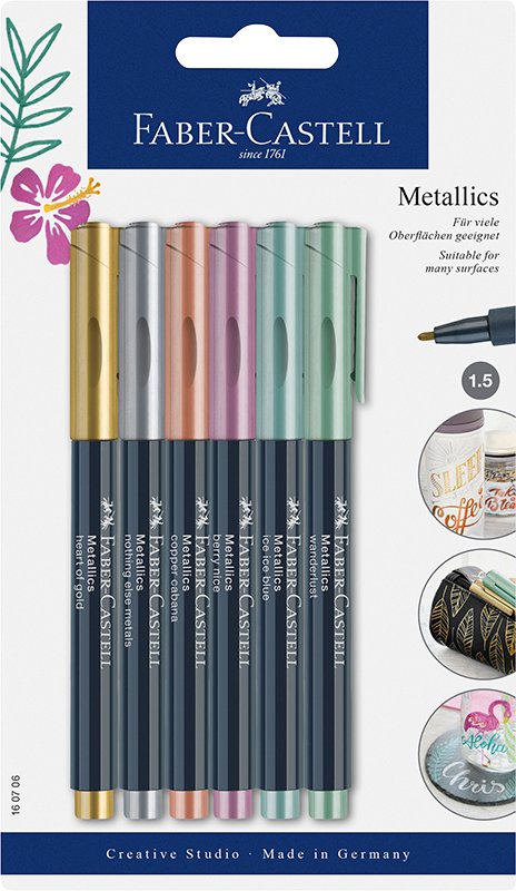Astuccio 6 Metallics Marker