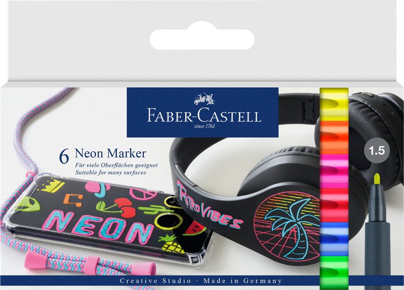 Astuccio 6 Neon Marker
