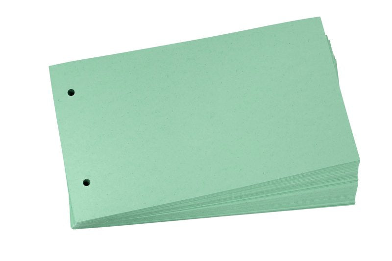 Divisori orizzontali - Cartoncino - 100 pz neutri senza tasti - 14x25 cm - verde