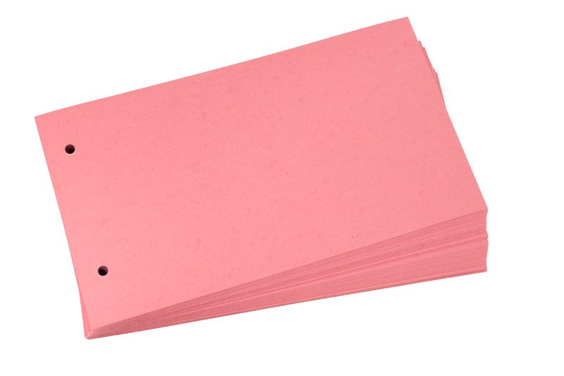 Divisori orizzontali - Cartoncino - 100 pz neutri senza tasti - 14x25 cm - rosso