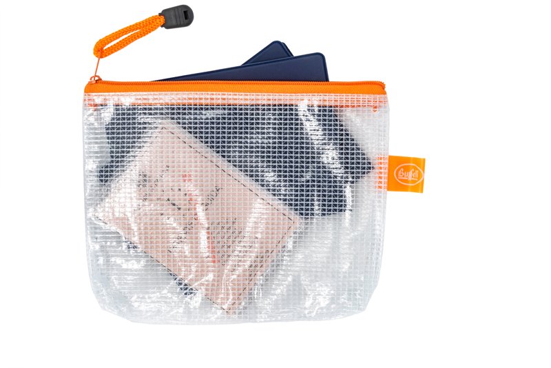 Busta con zip - PVC - 13x17 cm - arancio
